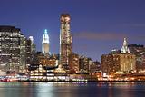 Urban Manhattan New York City skyline