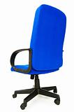 Blue office chair isolated on the white