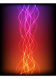 Abstract Wave Background With Neon  Effects
