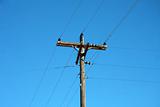 phone pole with wire