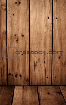 Vintage wood panels - wall and floor