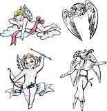 Set of four angel designs