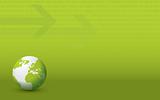 Green Business Globe Background