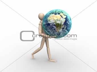Man carrying Earth