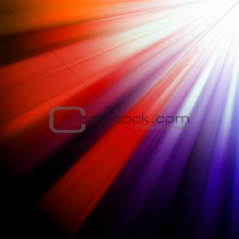 Colorful luminous rays. EPS 8