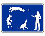 Traffic sign for dogs