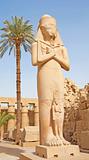 Statue in temple of Ramses 3rd at Karnak