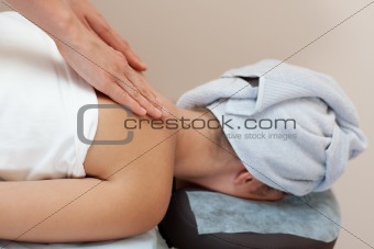 young woman in a spa salon