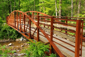 Bridge Spanning Countryside Creek