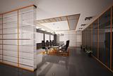 Boardroom interior 3d render