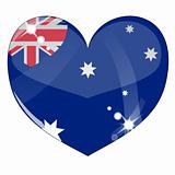 Vector heart with United Kingdom flag texture