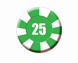 Green roulette chip
