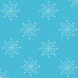Sample Christmas background with snowflake. Vector illustration.