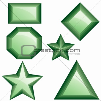 Set of diamonds. Vector Illustration