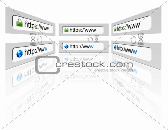 Secure web connection on a web browser