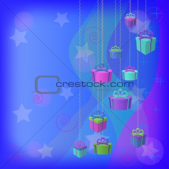 Holiday background with gift box