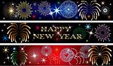New Year Firework Banners 2