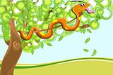 snake on tree