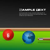 snooker game with ball globe