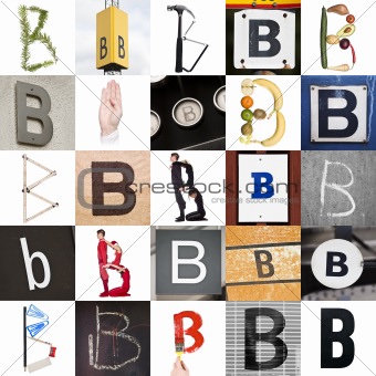 Collage of Letter B