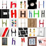 Collage of Letter H