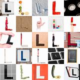 Collage of Letter L