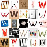 Collage of Letter W