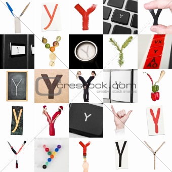 Collage of Letter Y