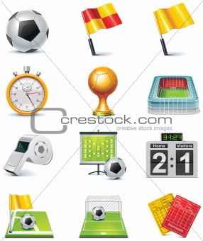 Vector soccer icon set