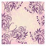 vector background with violet floral ornament