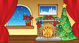 Christmas card with fireplace 2