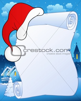 Christmas scroll with hat 2