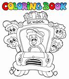Coloring book with school images 3