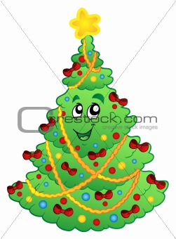 Decorated Christmas tree 1