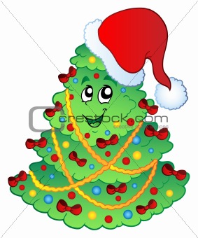 Decorated Christmas tree 2