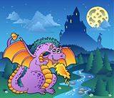 Fairy tale image with dragon 3