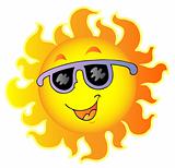 Happy Sun with sunglasses