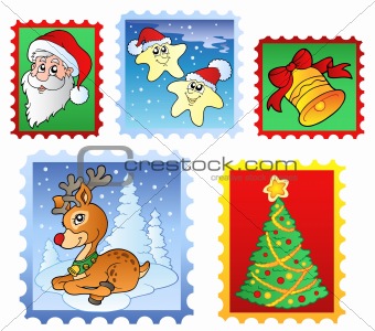 Various Christmas post stamps 1