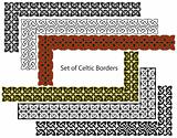 Vector set of Celtic style borders