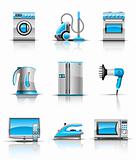 set icon of household appliances