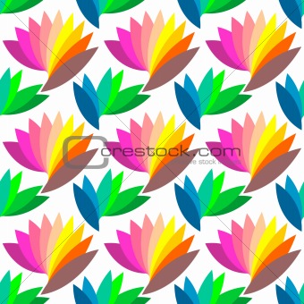 Seamless colorful floral pattern. Fancy design.