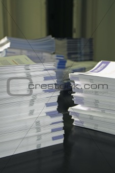 Piles of Handout Pamphlets