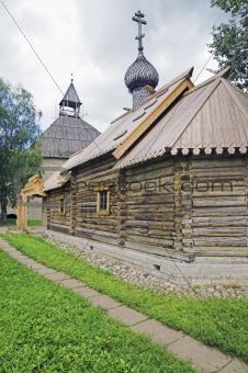 Ancient Russian loghouse church