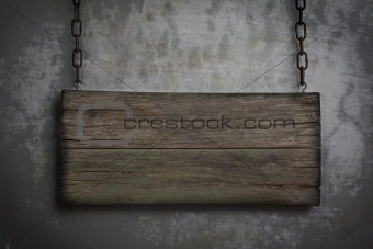wood placard chains