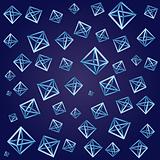 Abstract 3d geometric vector