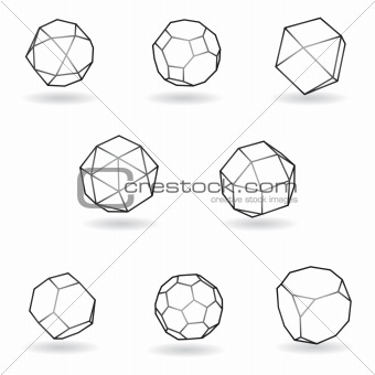 Abstract 3d geometric vector