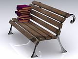 books on bench
