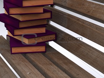 books on bench