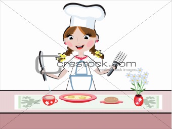 Girl cook