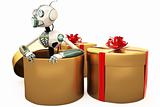 robot and gift